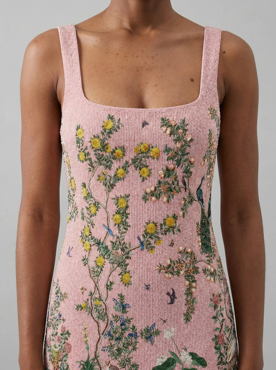 Blush Eden Embellished Mini Dress