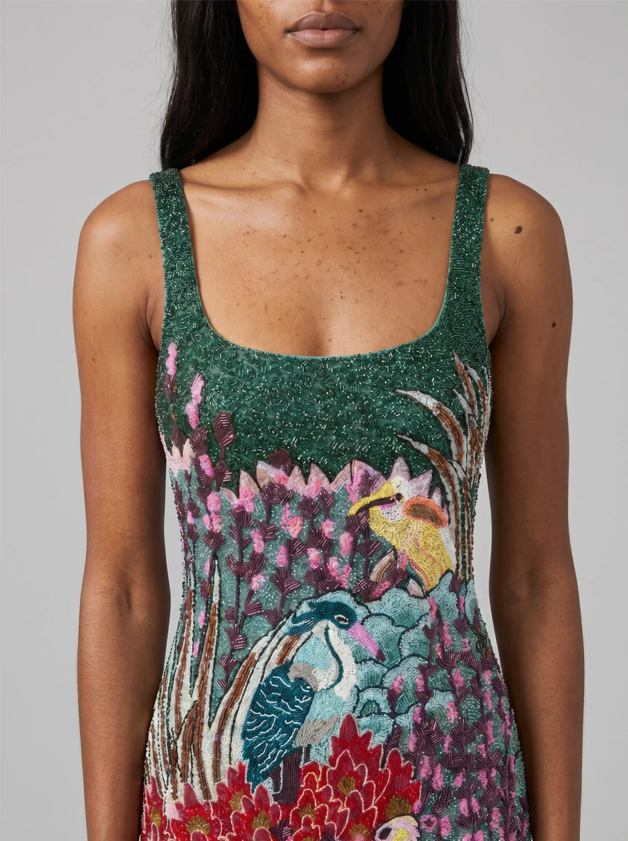 Montrose Green Mini Dress