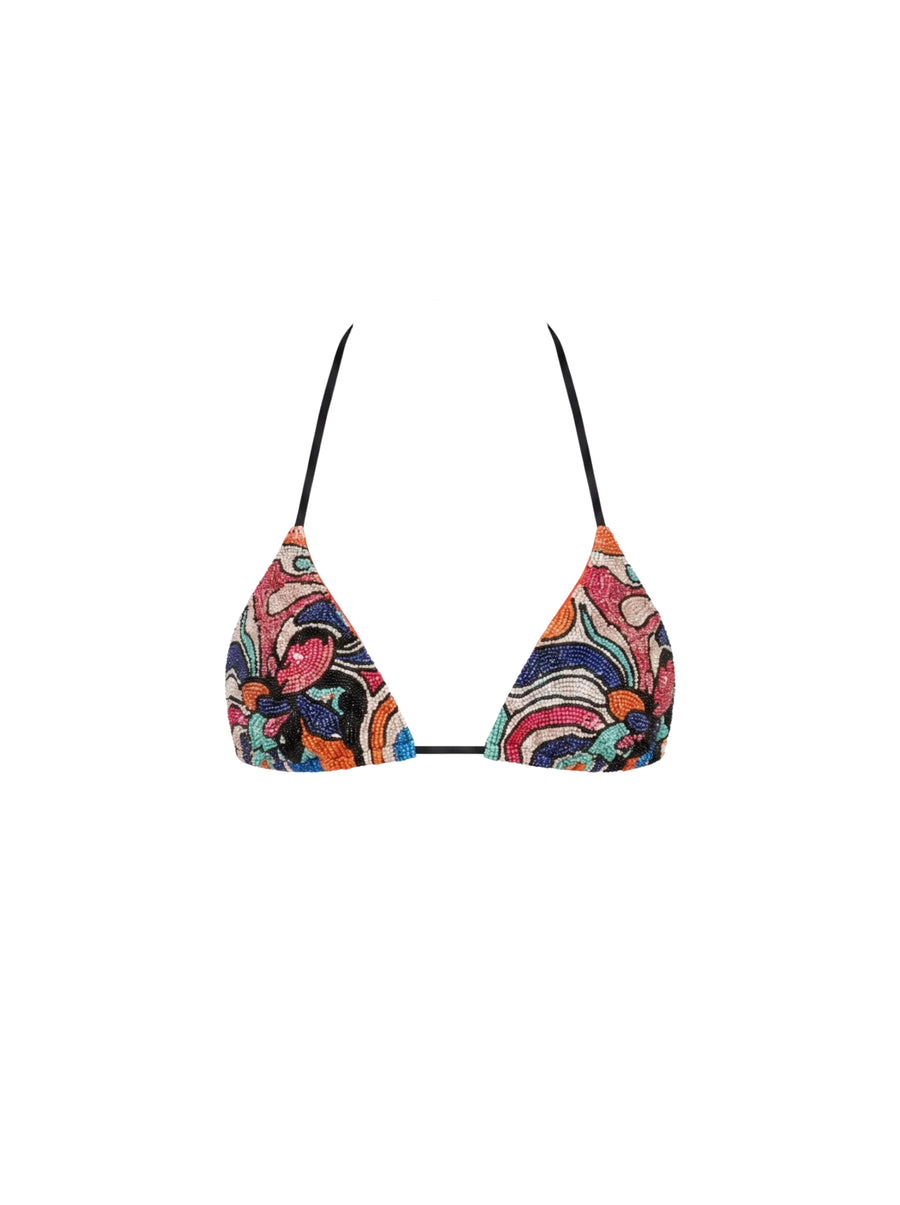 Rose Ellie Bikini Top Multi-Coloured