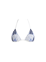 Oceanus x Zandra Rhodes Swirlshell Bikini Top White