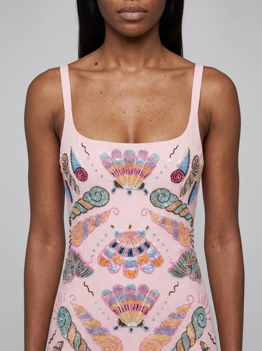 Oceanus x Zandra Rhodes Marine Mosaic Maxi Dress