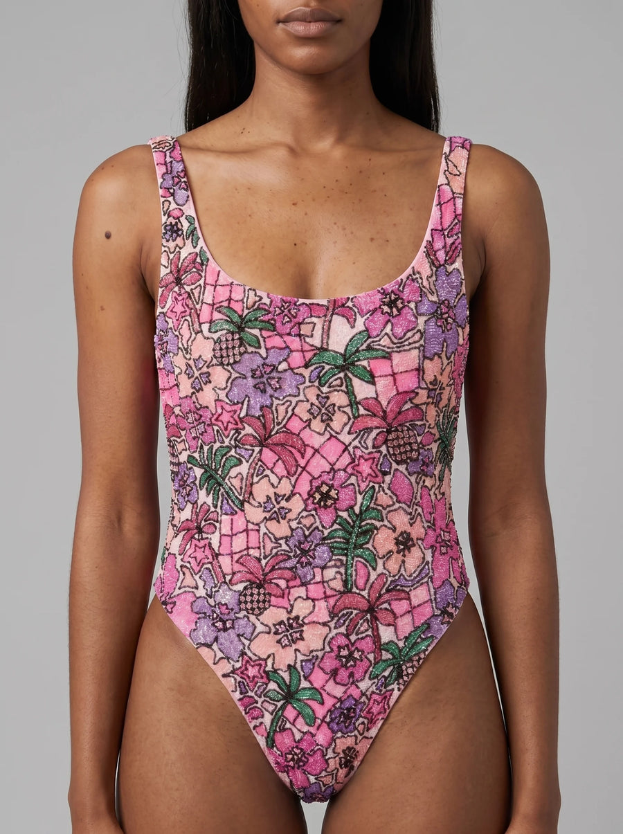 FIA Tropical Purple Swimsuit