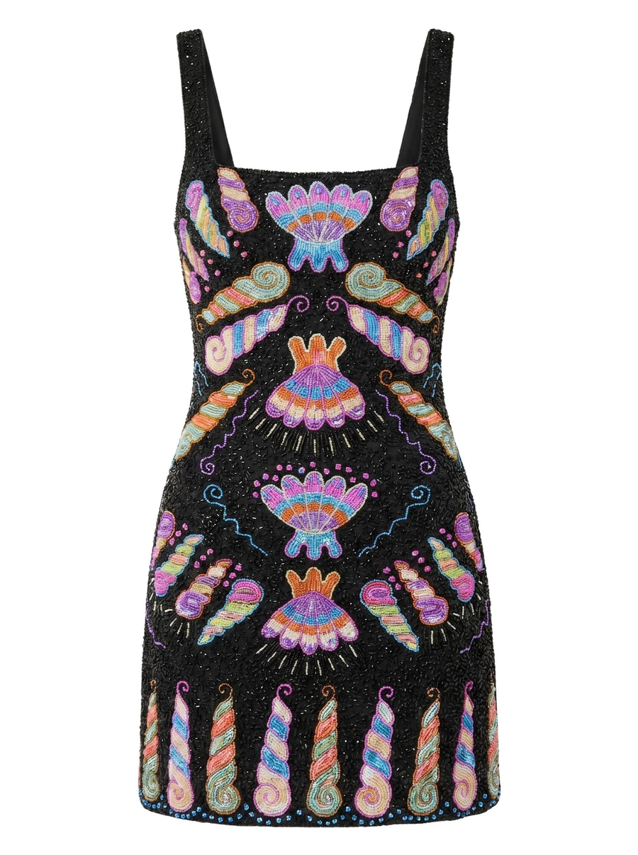Oceanus x Zandra Rhodes Dreamy Dress Black