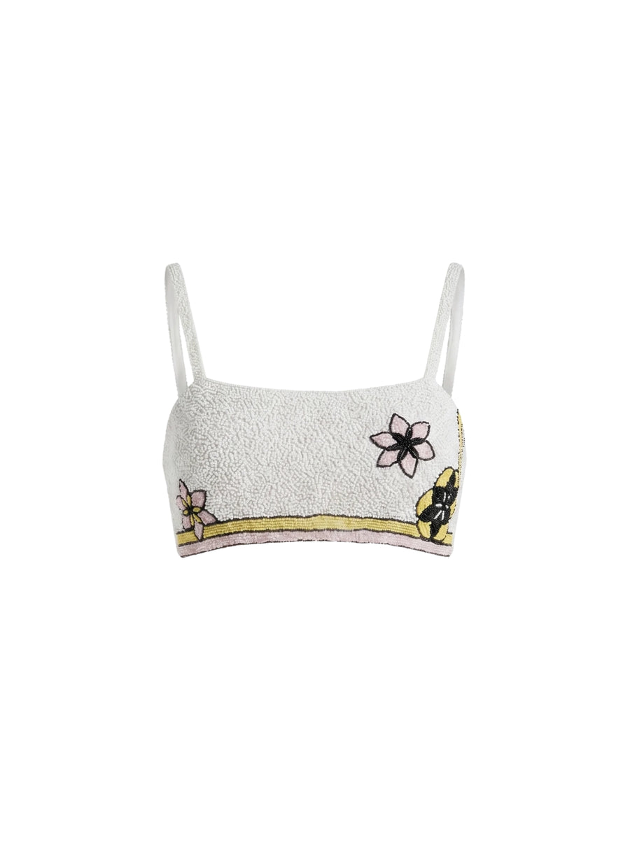 Mei Flattering Summer Luxe Co-ord Top - White