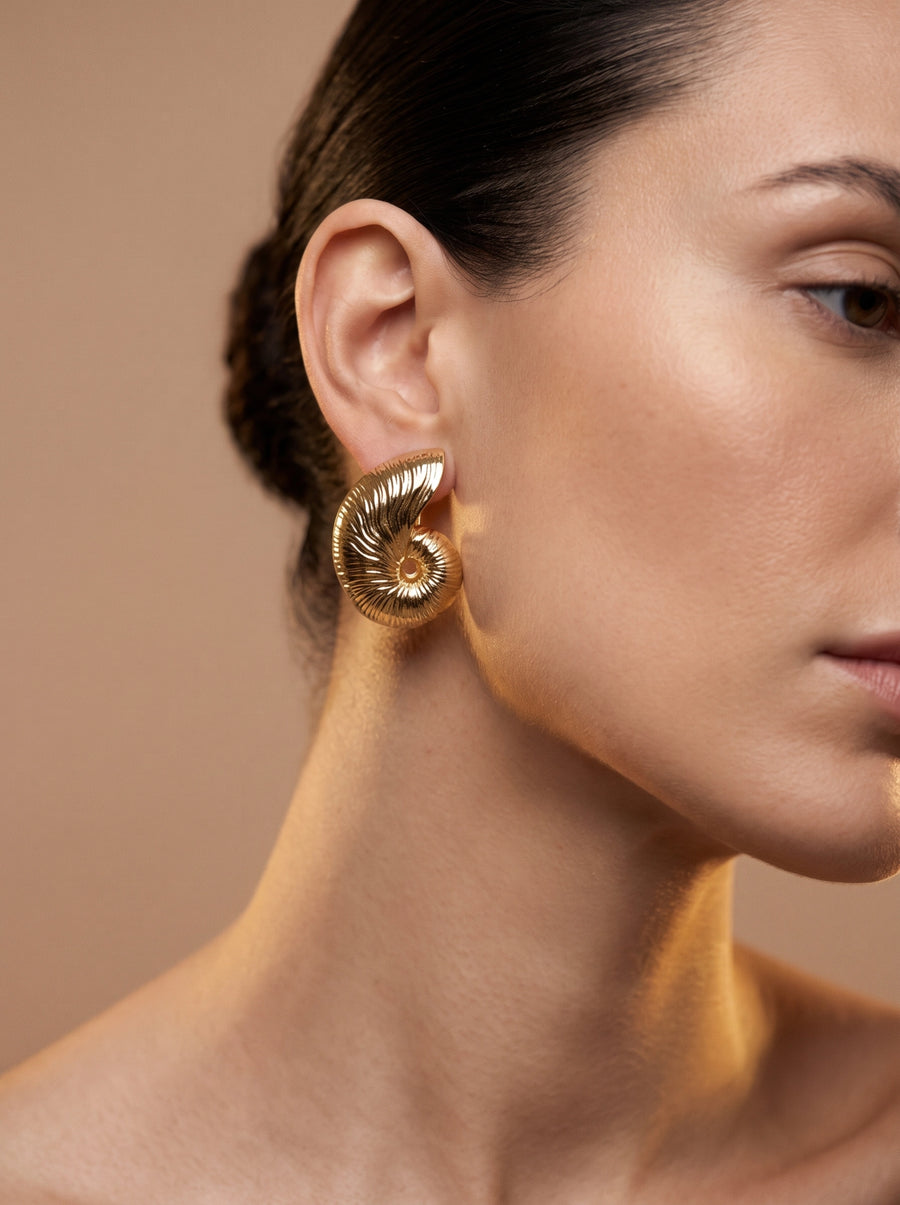 Gold Shell Earrings