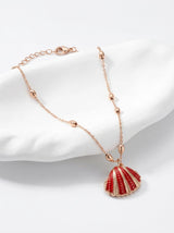 The Crimson Shell Necklace