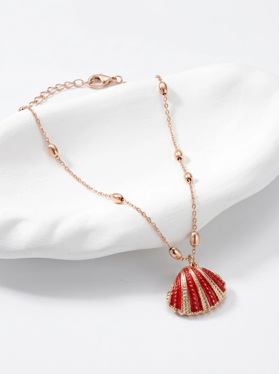 The Crimson Shell Necklace