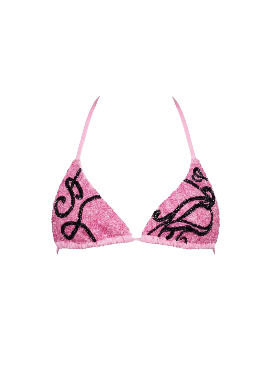 Oceanus x Bárbara Hulanicki Serpentina Pink Bikini Bottom