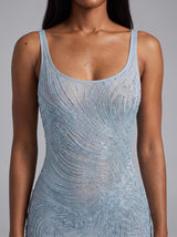 Saltwater Slip Blue Maxi Dress