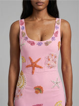 New York Bold Strapped Maxi Dress - Multi Colour