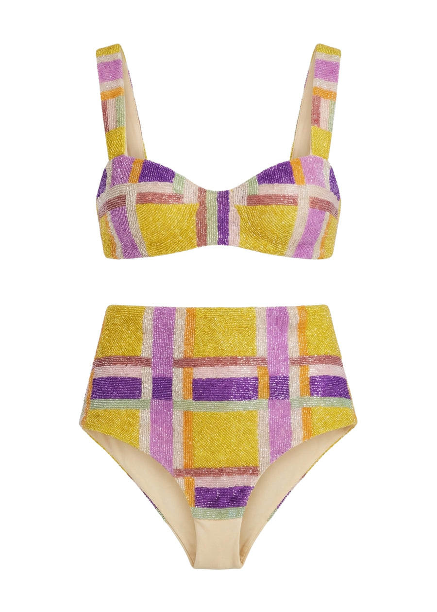 Candy-stripe Bikini Top