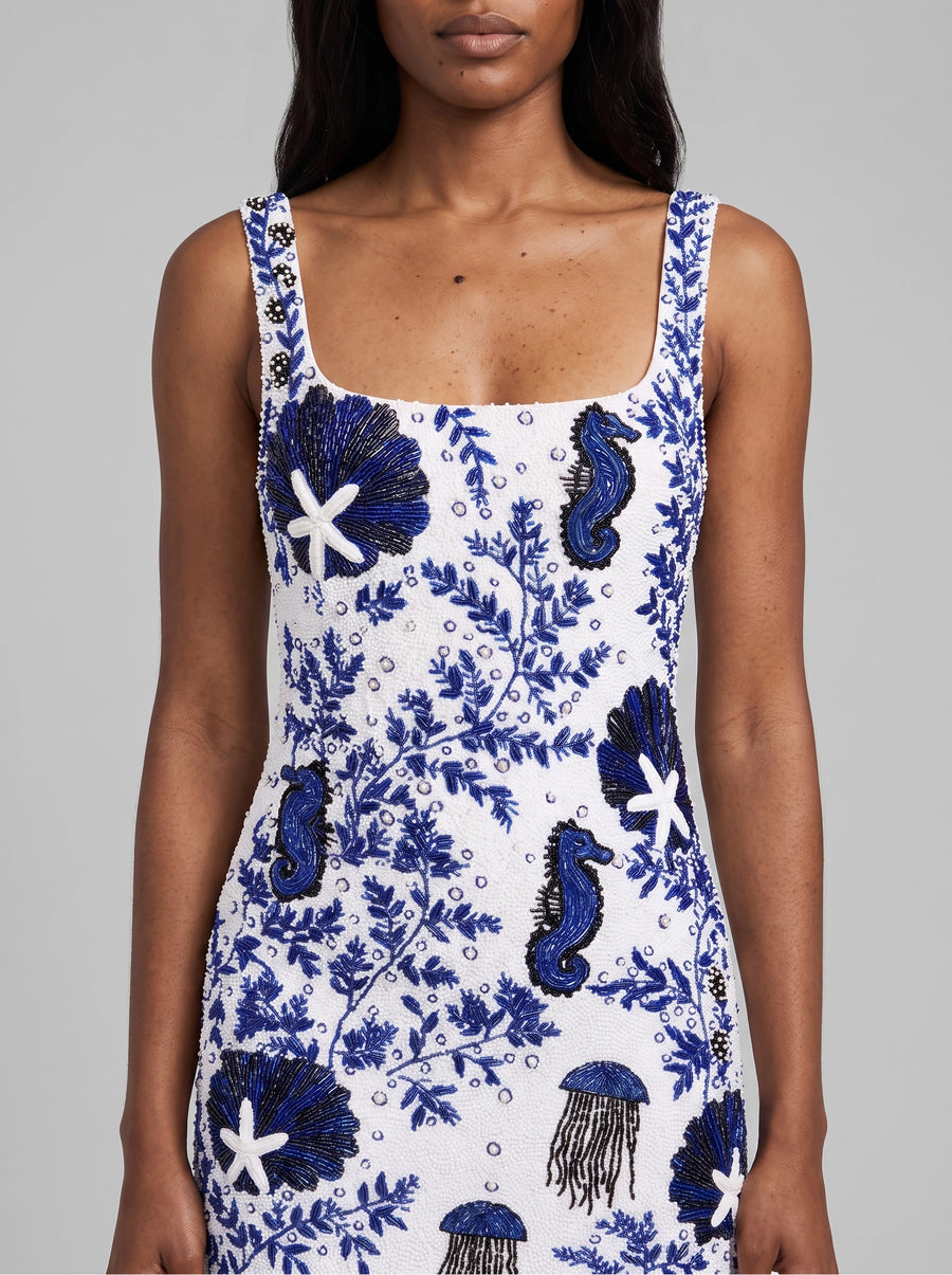 Electra Reef Navy and White Mini Dress