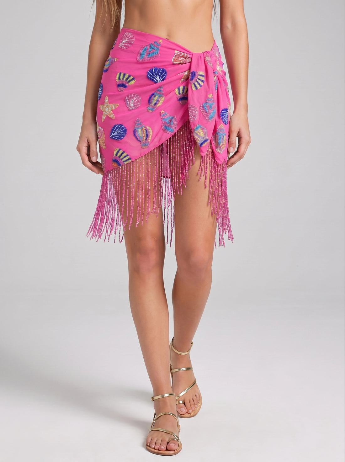 Oceanic Multi Colour Tasseled Sarong