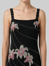 Gala Embellished Black Mini Dress