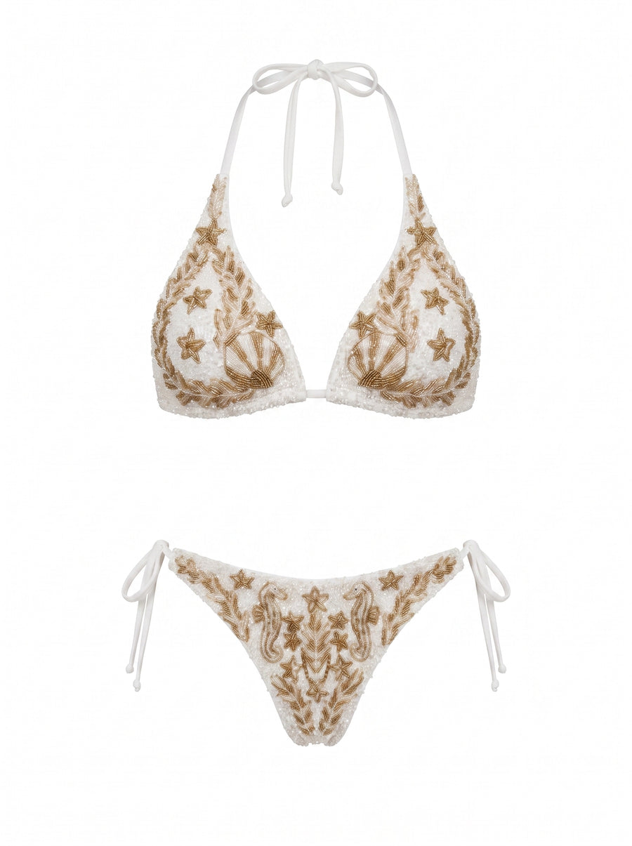 Astra White Bikini Bottom