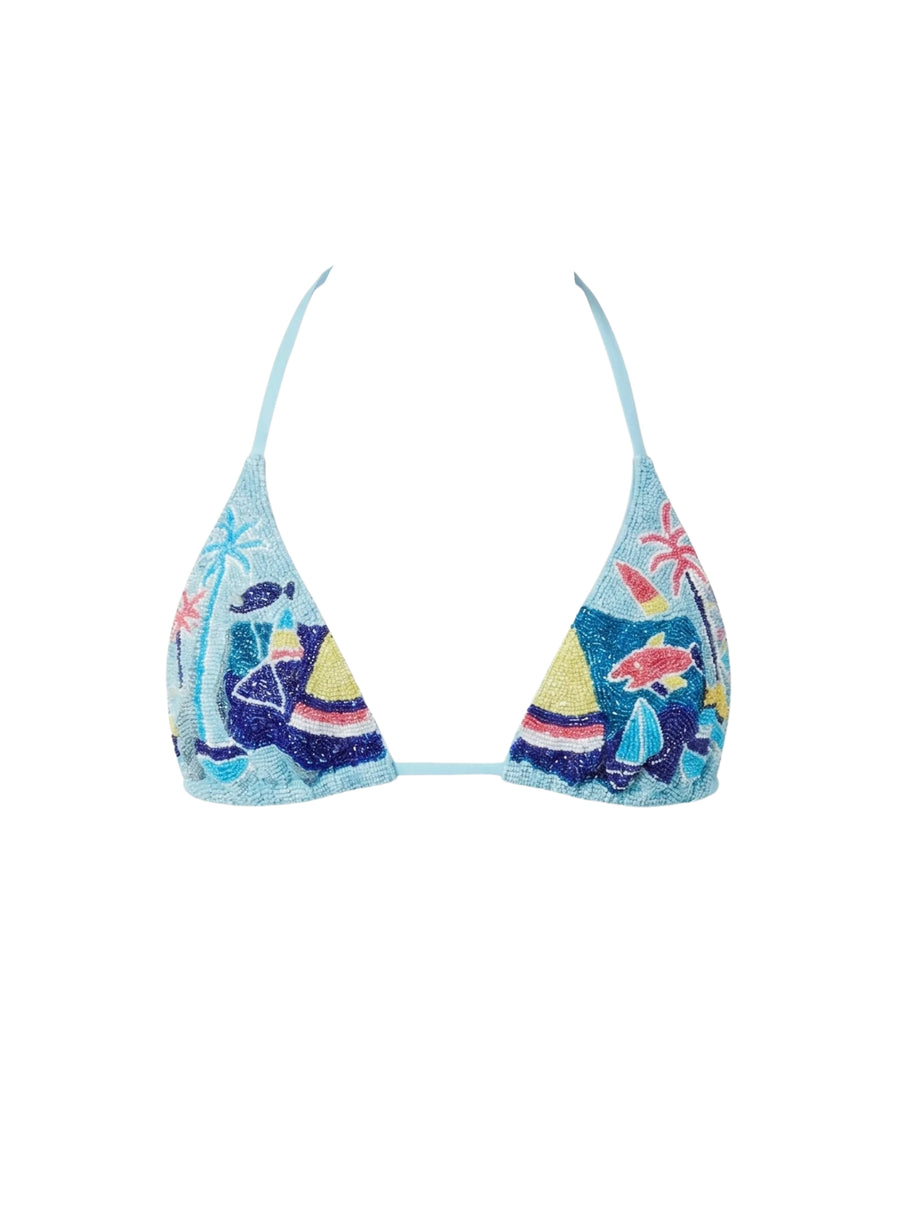Lume Swell Blue Bikini Top