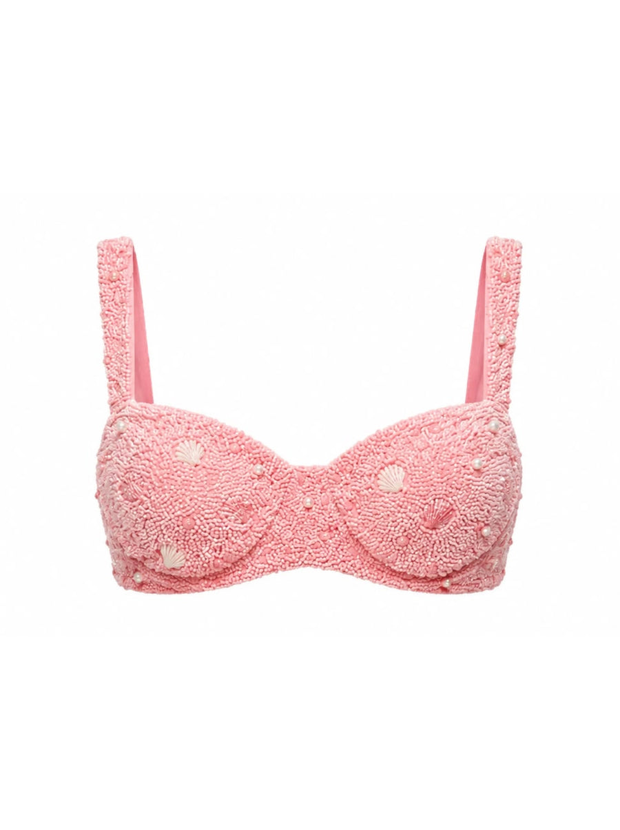 Heidi Shell Hand-Beaded Bikini Multicolor