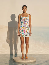 Arizona Beaded Mini Dress White