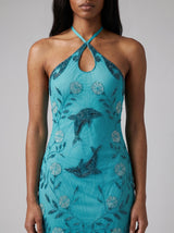 Dolphin Halterneck Maxi Dress