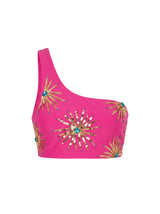 Callie Hot Pink Co-ord One Shoulder Top