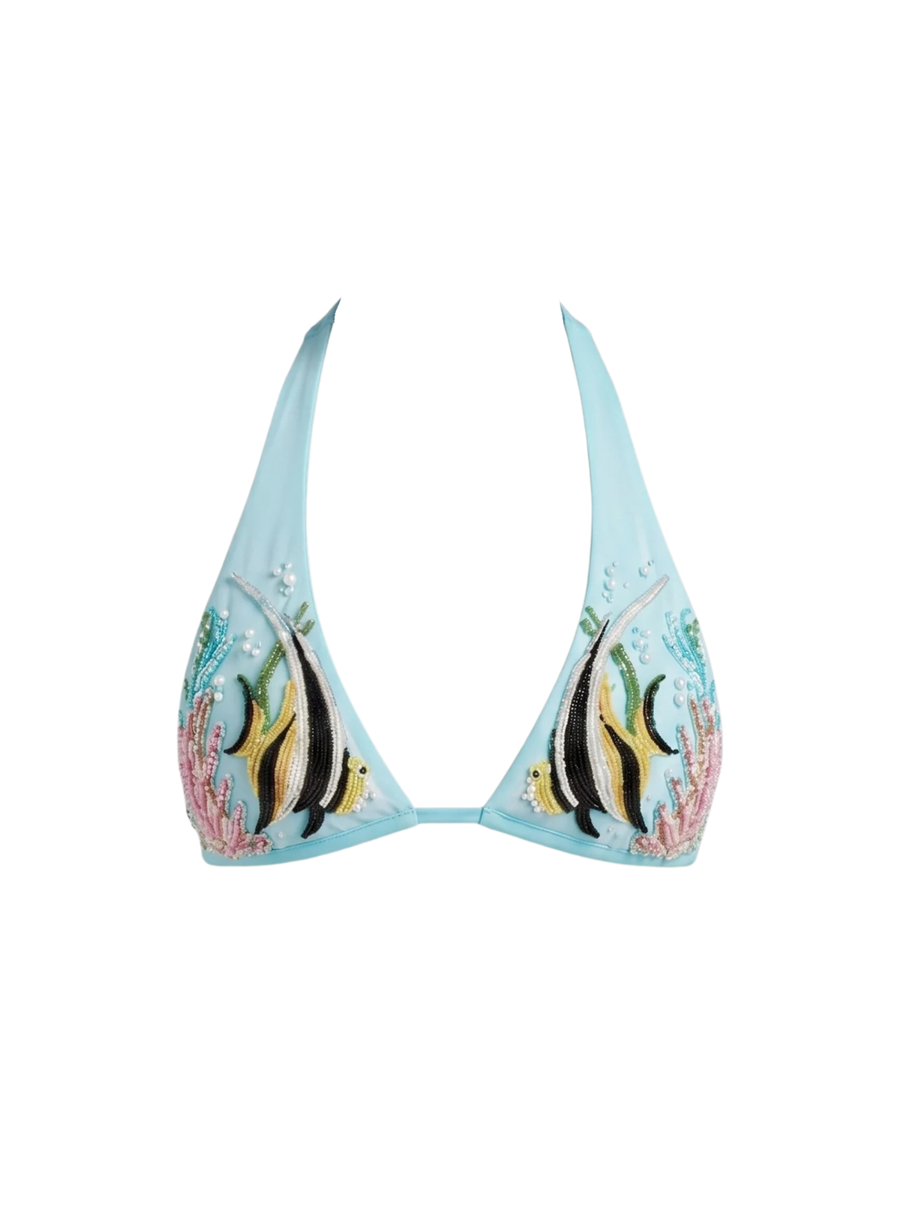 Moorish Idol Co-ord Top Blue