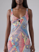 Aliona Embellished Luxury Multicolor Mini Dress