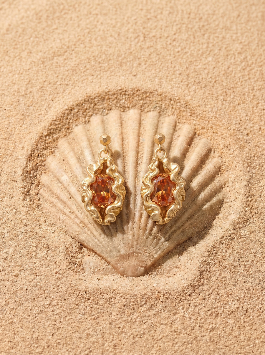 Panopea Red Earrings