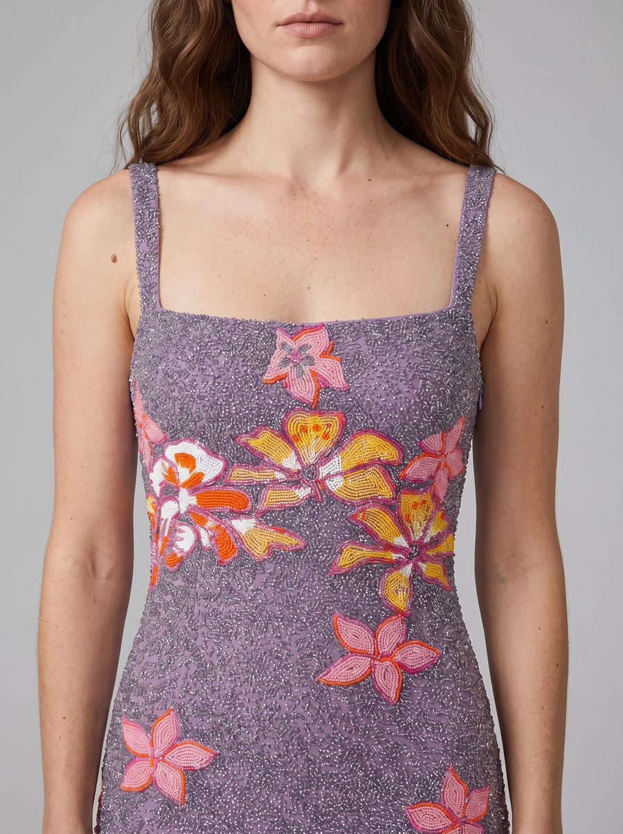 Millie Petals Lilac Mini Dress