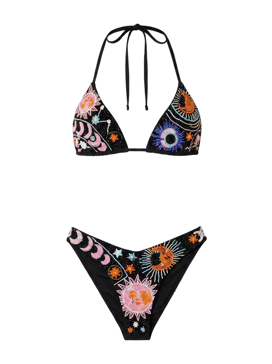 Celestial Star Black Bikini Bottom