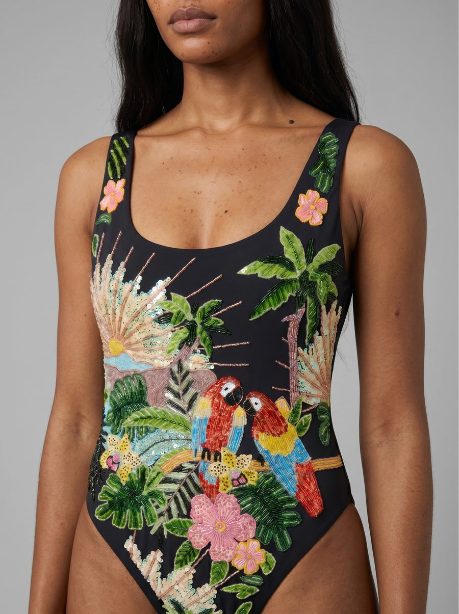 Maya Scoop Back Tropical Swimsuit