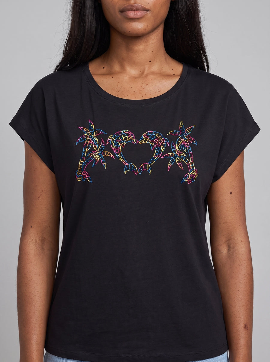 Dolphin Island Black T-Shirt