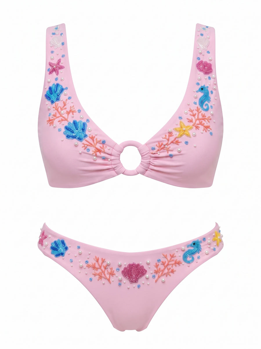 Oceanus Pearl Tide Multi-color Bikini Bottom