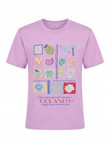 Lilac Plage Tee Beaded T-Shirt