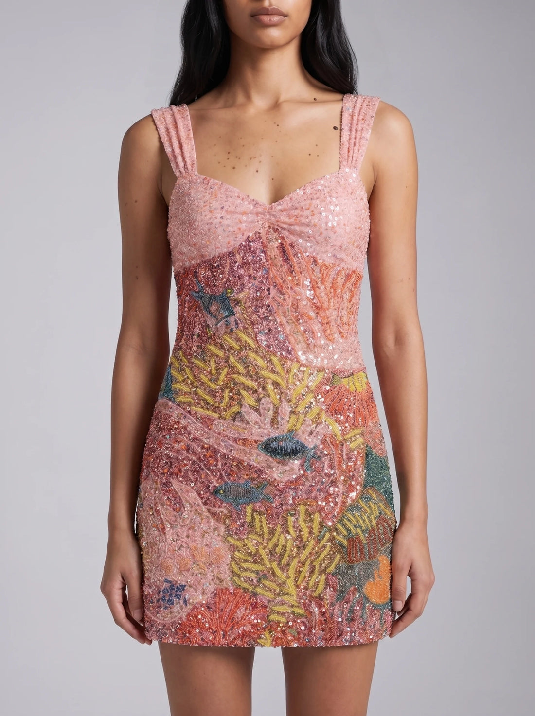Coral Dreamscape Dress
