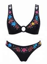Oceanus Pearl Tide Multi-color Bikini Bottom