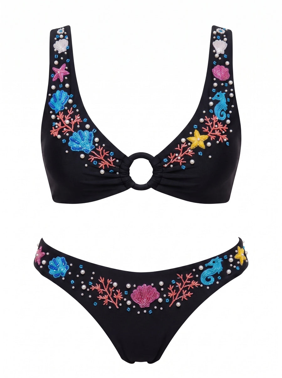 Oceanus Pearl Tide Multi-color Bikini Bottom
