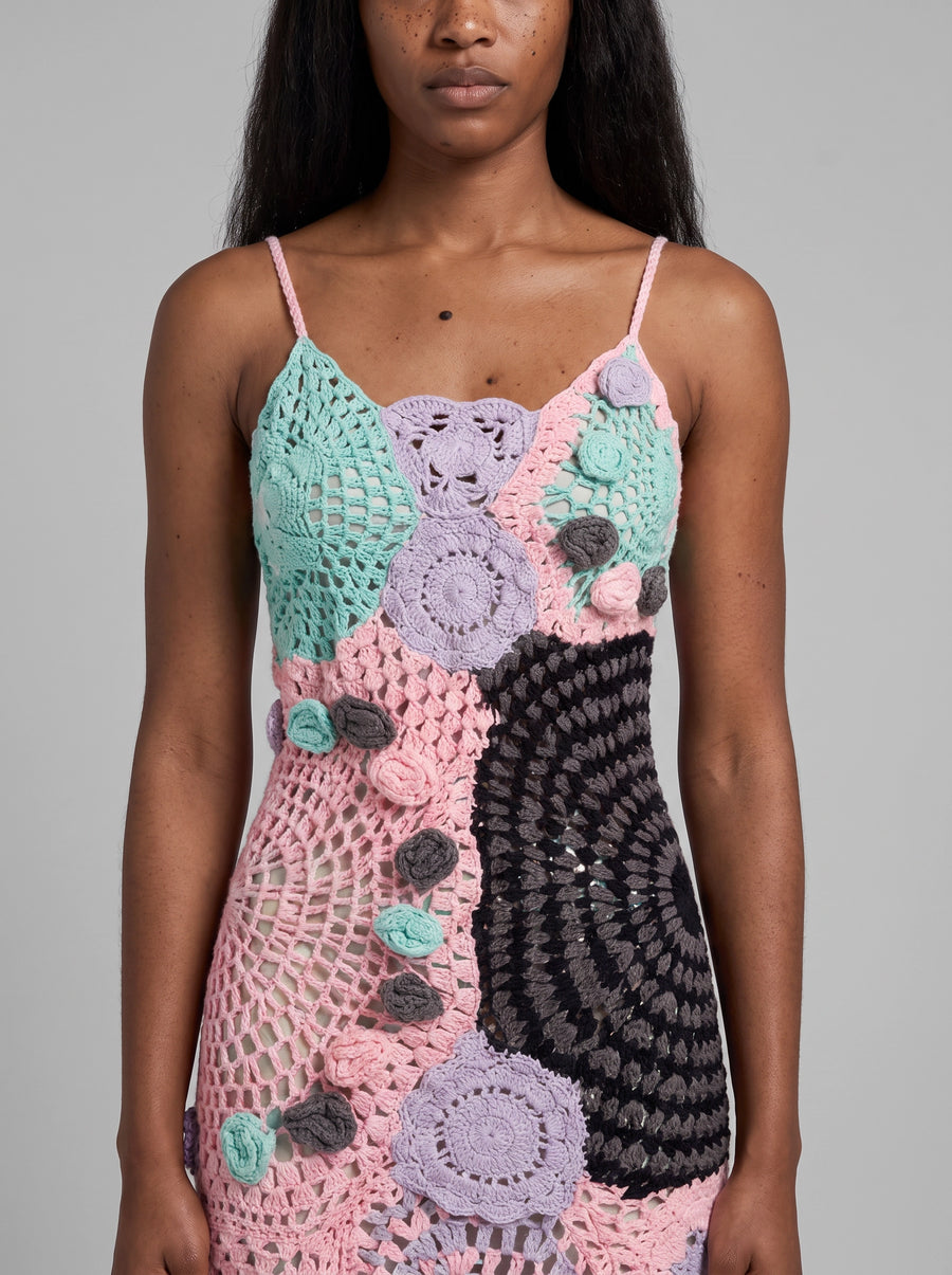 Calypso Multi Colour Crochet Dress