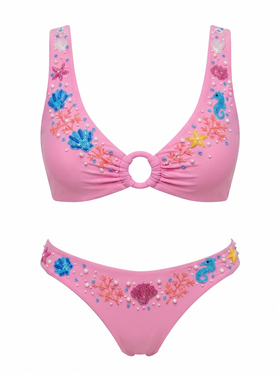Oceanus Pearl Tide Multi-color Bikini Bottom