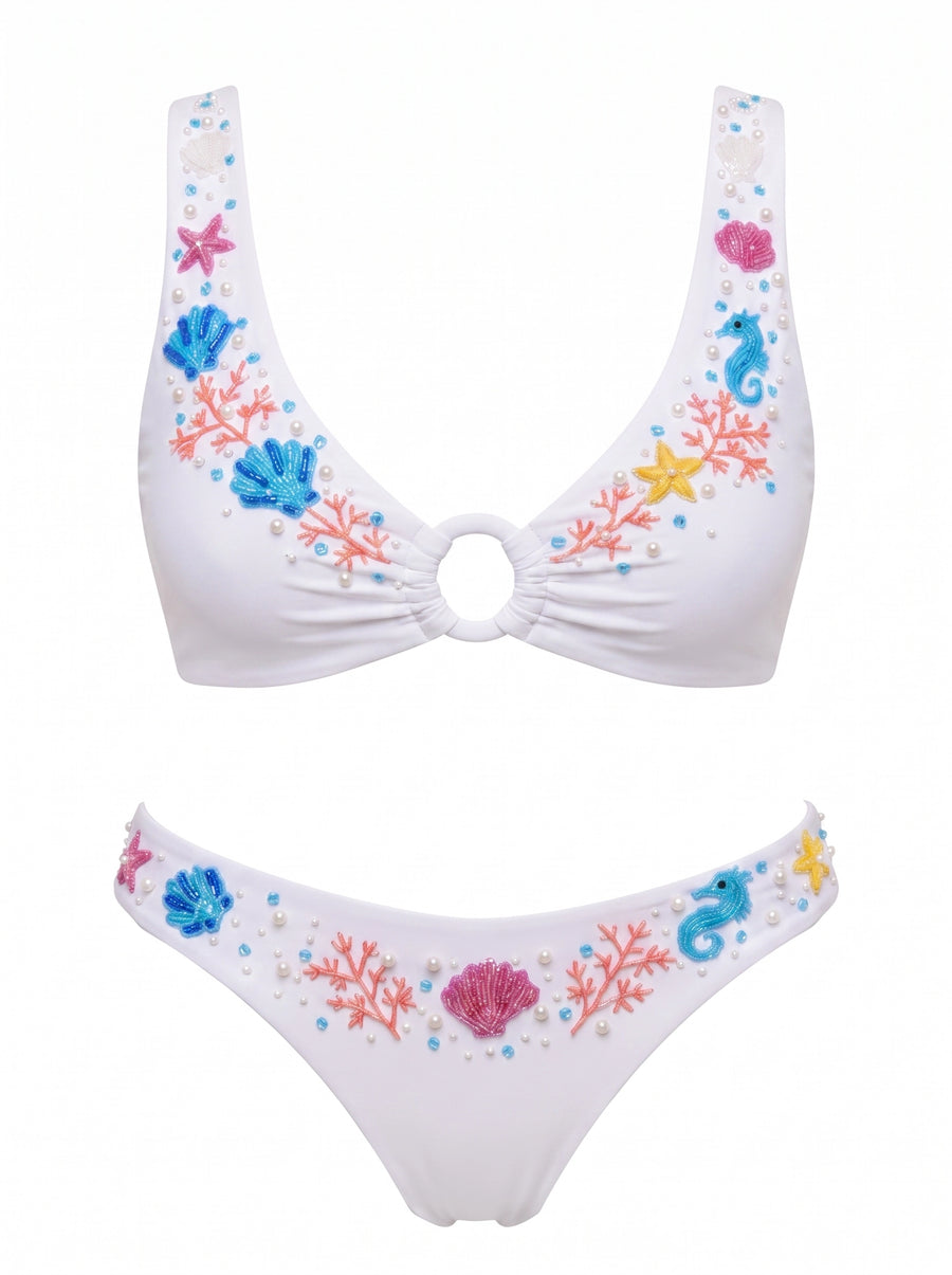 Oceanus Pearl Tide Multi-color Bikini Bottom