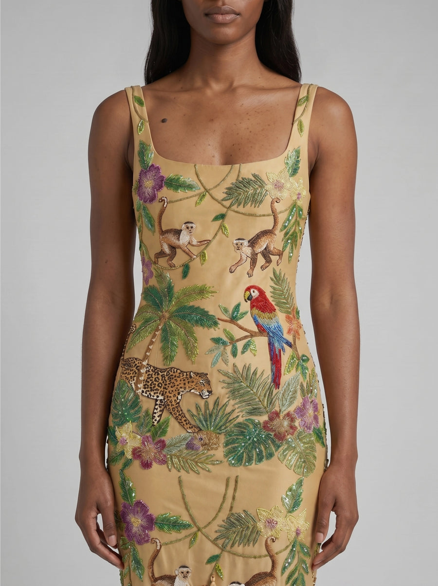 Tropica Gold Maxi Dress
