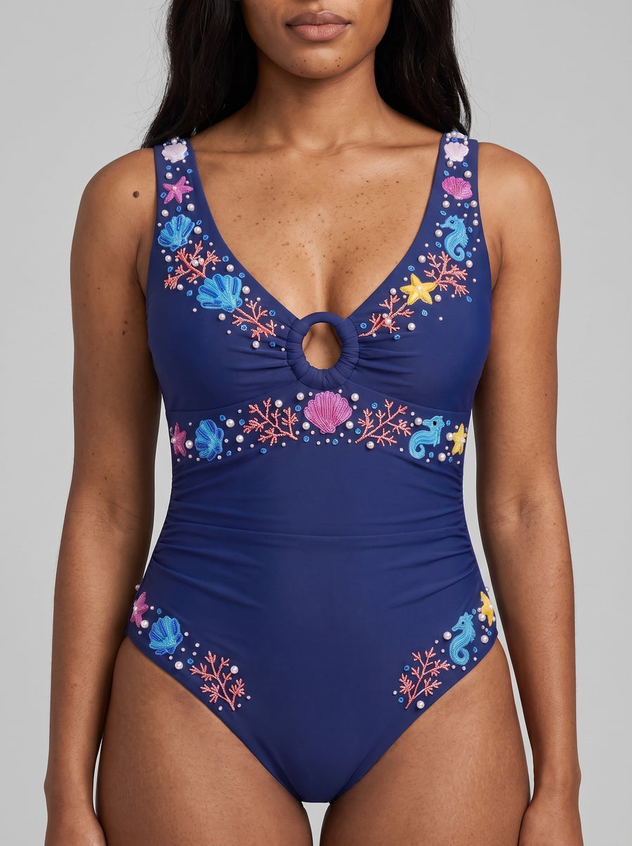 Oceanus Pearl Tide Navy Swimsuit