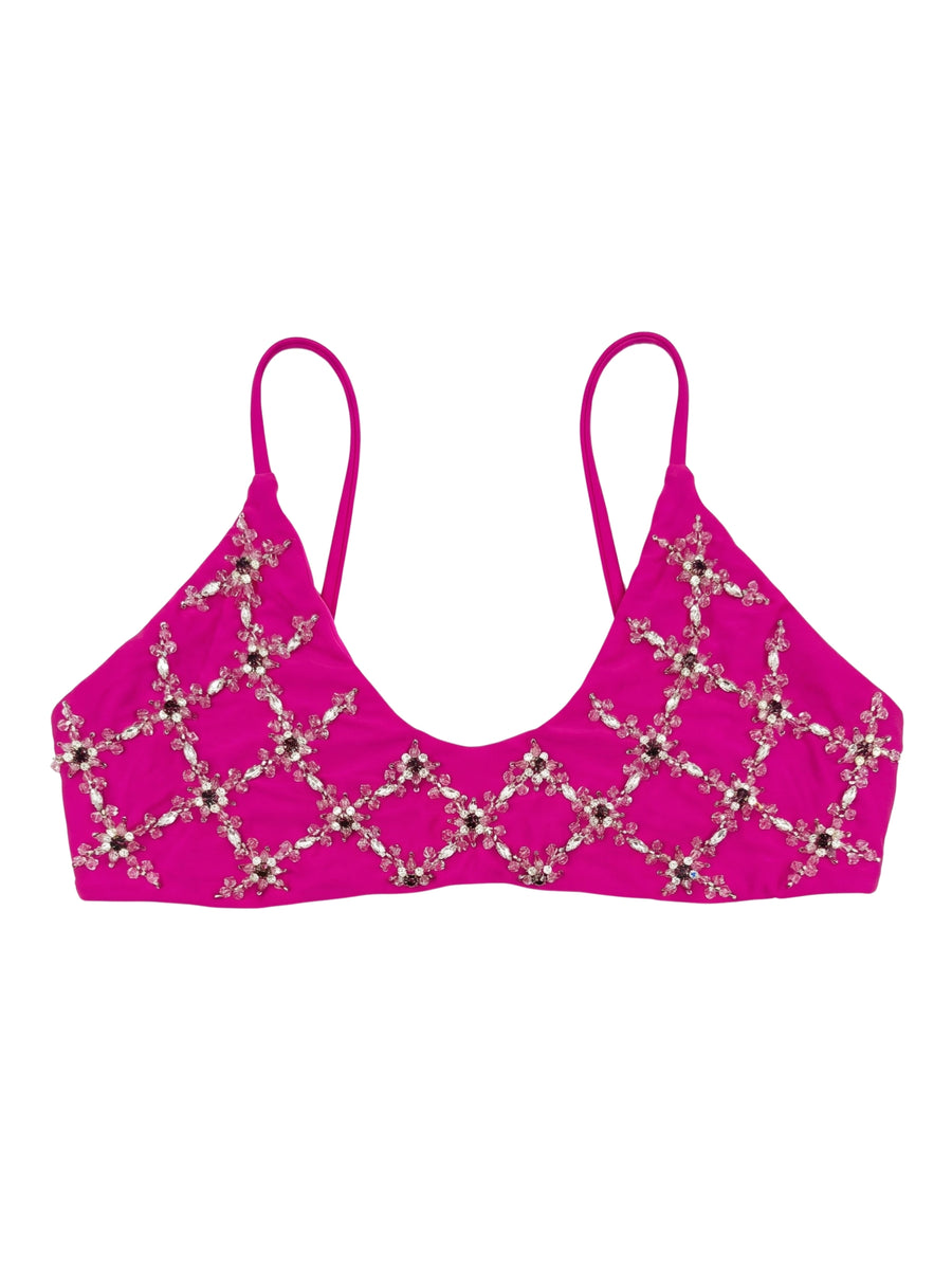 Mary Hot Pink Bikini Top
