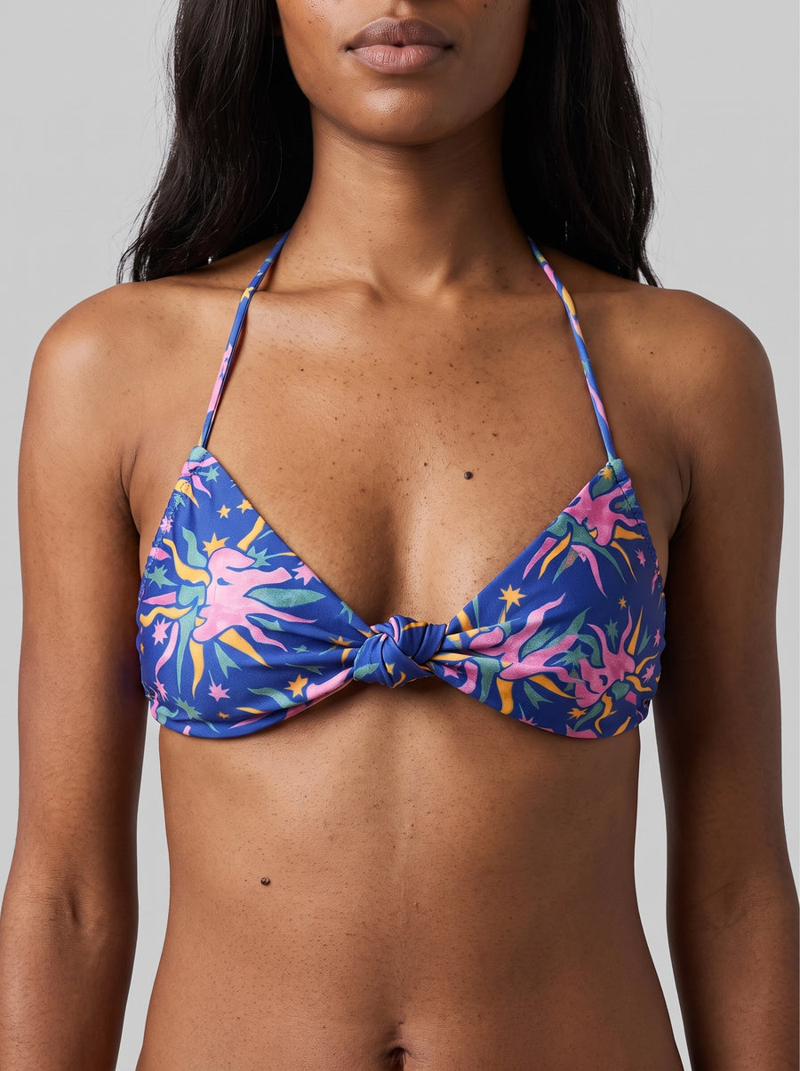 Daphne Rose Navy Bikini Top
