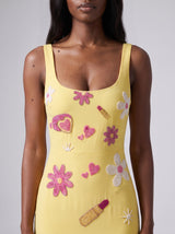 Totally Spies Lycra Long Dress Cosmetic Yellow