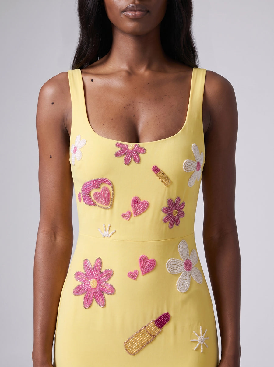 Totally Spies Lycra Long Dress Cosmetic Yellow