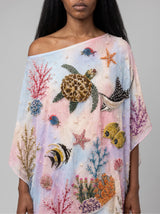 Sea Fantasy Pastel Multi Color Kaftan