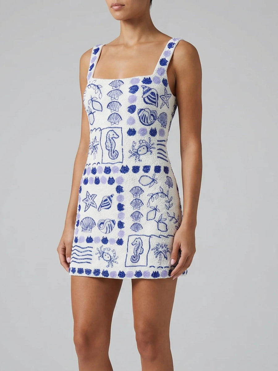 beaded ocean dress Kulani Kinis - Beaded Cut Out Maxi Dress
