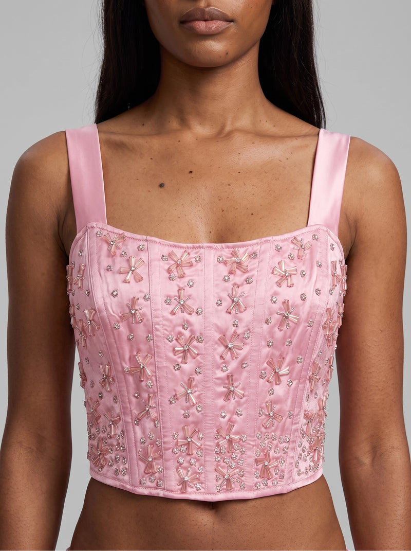 Pink Jewel Bloom Top