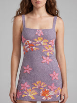 Millie Petals Lilac Mini Dress in Stock