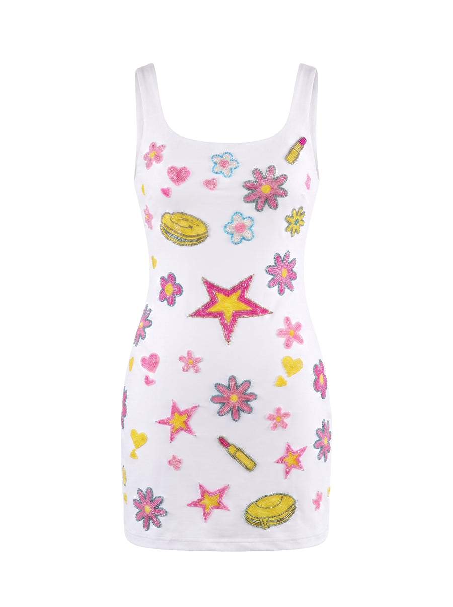 Totally Spies Lycra Mini Dress Cosmetic White